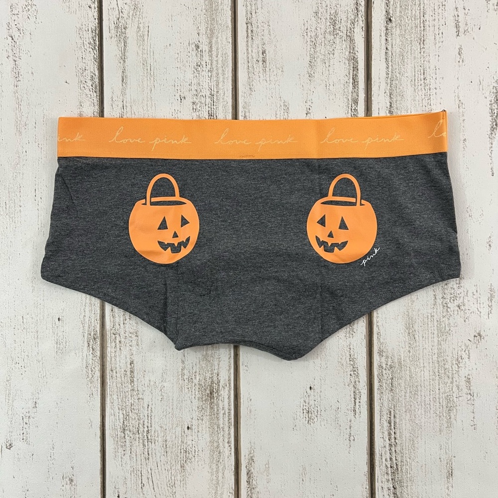 VS PINK Halloween Pumpkin Boyshort S M L XXL - Picture 4 of 7